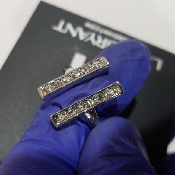 Lane Bryant Silver Tone Sparkling Crystal size 11 Ring - Women's Fashion Jewelry - Picture 5 of 6